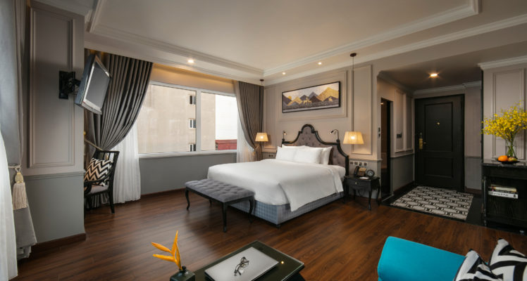 imperial suite room with city view hanoi